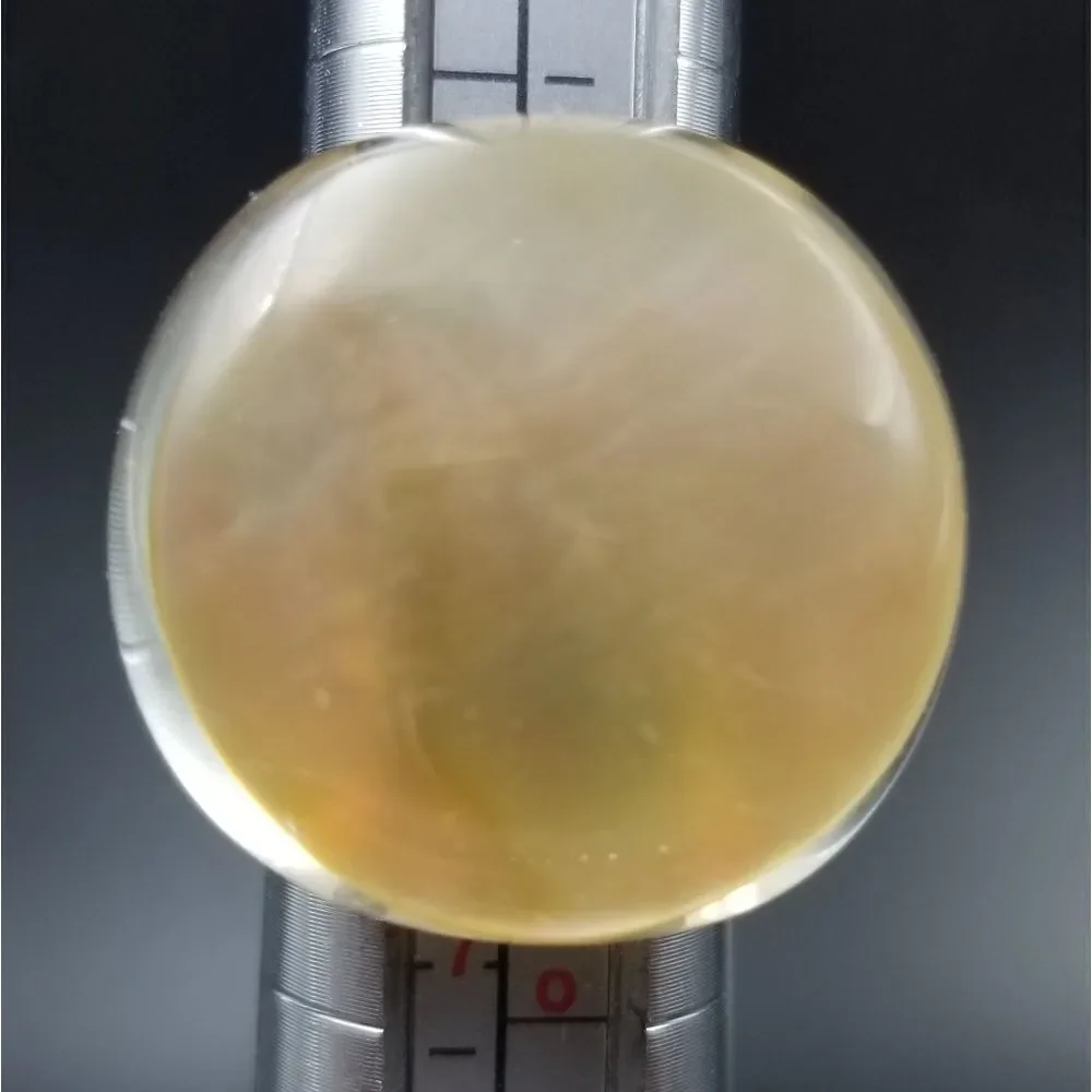 Amber melt mocha moonstone glass ring size 6. R143